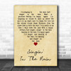 Mint Royale Singin in the Rain Vintage Heart Decorative Wall Art Gift Song Lyric Print