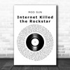 MOD SUN Internet Killed the Rockstar Vinyl Record Decorative Gift Song Lyric Print