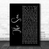 Morcheeba The Sea Black Script Decorative Wall Art Gift Song Lyric Print