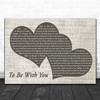 Mr. Big To Be With You Landscape Music Script Two Hearts Decorative Gift Song Lyric Print