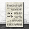 Mudcrutch Lost in Your Eyes Vintage Script Decorative Wall Art Gift Song Lyric Print