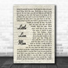 Mumford & Sons Little Lion Man Vintage Script Decorative Wall Art Gift Song Lyric Print