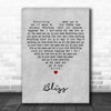 Muse Bliss Grey Heart Decorative Wall Art Gift Song Lyric Print