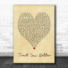 Treat You Better Shawn Mendes Vintage Heart Song Lyric Music Wall Art Print
