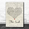 My Chemical Romance The End Script Heart Decorative Wall Art Gift Song Lyric Print