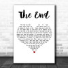 My Chemical Romance The End White Heart Decorative Wall Art Gift Song Lyric Print