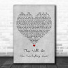 Natalie Cole This Will Be (An Everlasting Love) Grey Heart Decorative Gift Song Lyric Print