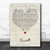 Natalie Weiss Quiet Script Heart Decorative Wall Art Gift Song Lyric Print