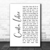 Neil Diamond Canta Libre White Script Decorative Wall Art Gift Song Lyric Print