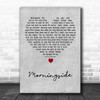 Neil Diamond Morningside Grey Heart Decorative Wall Art Gift Song Lyric Print