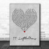 Nena 99 Luftballons Grey Heart Decorative Wall Art Gift Song Lyric Print