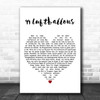 Nena 99 Luftballons White Heart Decorative Wall Art Gift Song Lyric Print