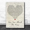 New Edition Can You Stand the Rain Script Heart Decorative Wall Art Gift Song Lyric Print