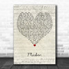 Niall Horan Flicker Script Heart Decorative Wall Art Gift Song Lyric Print