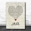 Niall Horan Still Script Heart Decorative Wall Art Gift Song Lyric Print