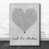 Oasis Cast No Shadow Grey Heart Decorative Wall Art Gift Song Lyric Print