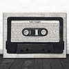 Oasis Talk Tonight Music Script Cassette Tape Decorative Gift Song Lyric Print