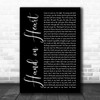 Olly Murs Hand on Heart Black Script Decorative Wall Art Gift Song Lyric Print