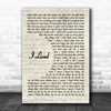 OneRepublic I Lived Vintage Script Decorative Wall Art Gift Song Lyric Print