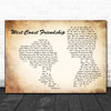 Owl City West Coast Friendship Man Lady Couple Decorative Wall Art Gift Song Lyric Print