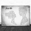 Paloma Faith Just Be Man Lady Couple Grey Decorative Wall Art Gift Song Lyric Print