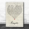 Passenger Rosie Script Heart Decorative Wall Art Gift Song Lyric Print