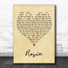 Passenger Rosie Vintage Heart Decorative Wall Art Gift Song Lyric Print