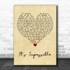 Perry Como It's Impossible Vintage Heart Decorative Wall Art Gift Song Lyric Print