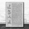 Peter Himmelman This Too Will Pass Grey Rustic Script Decorative Wall Art Gift Song Lyric Print