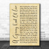 Phil Collins A Groovy Kind Of Love Rustic Script Decorative Wall Art Gift Song Lyric Print