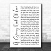 Phil Collins A Groovy Kind Of Love White Script Decorative Wall Art Gift Song Lyric Print