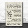 Iron Maiden Bring Your Daughter To The Slaughter Vintage Script Song Lyric Music Wall Art Print