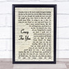 Madonna Crazy For You Vintage Script Song Lyric Music Wall Art Print