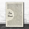 Polo G Deep Wounds Vintage Script Decorative Wall Art Gift Song Lyric Print