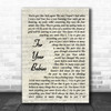 Simply Red For Your Babies Vintage Script Song Lyric Music Wall Art Print