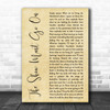 Queen The Show Must Go On Rustic Script Decorative Wall Art Gift Song Lyric Print