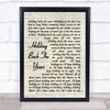 Simply Red Holding Back The Years Vintage Script Song Lyric Music Wall Art Print