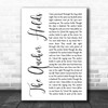 Ray Boltz The Anchor Holds White Script Decorative Wall Art Gift Song Lyric Print