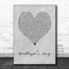 Ray Stevens Bricklayers Song Grey Heart Decorative Wall Art Gift Song Lyric Print