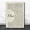 All 4 One I Swear Vintage Script Song Lyric Music Wall Art Print