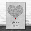 Red Hot Chili Peppers Snow (Hey Oh) Grey Heart Decorative Wall Art Gift Song Lyric Print