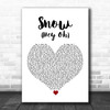 Red Hot Chili Peppers Snow (Hey Oh) White Heart Decorative Wall Art Gift Song Lyric Print