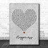 Rex Orange County Happiness Grey Heart Decorative Wall Art Gift Song Lyric Print