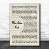 Richard Harris MacArthur Park Vintage Script Decorative Wall Art Gift Song Lyric Print