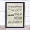 Fleetwood Mac Landslide Song Lyric Music Wall Art Print