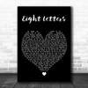 Robbie Williams Eight Letters Black Heart Decorative Wall Art Gift Song Lyric Print