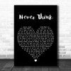 Robert Pattinson Never Think Black Heart Decorative Wall Art Gift Song Lyric Print