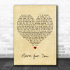 Robin Meade Here for You Vintage Heart Decorative Wall Art Gift Song Lyric Print