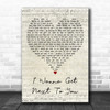 Rose Royce I Wanna Get Next to You Script Heart Decorative Wall Art Gift Song Lyric Print