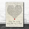 Roy Orbison Only the Lonely (Know the Way I Feel) Script Heart Wall Art Song Lyric Print